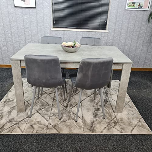 KOSY KOALA 4-Piece Velvet Dining Table Set