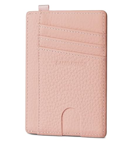 GADIEMKENSD RFID Blocking Leather Slim Card Wallet