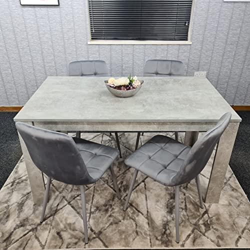 KOSY KOALA 4-Piece Velvet Dining Table Set