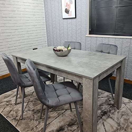 KOSY KOALA 4-Piece Velvet Dining Table Set
