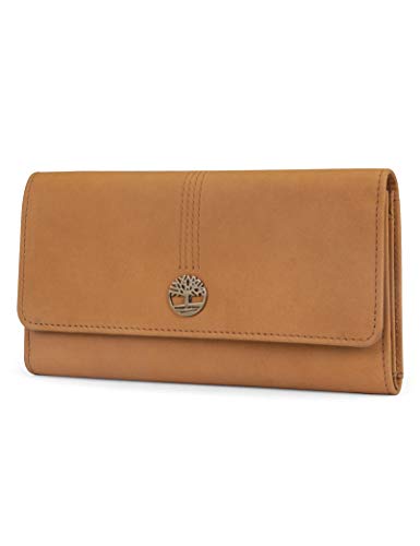 Timberland Women's RFID Leather Wallet Clutch, Wheat