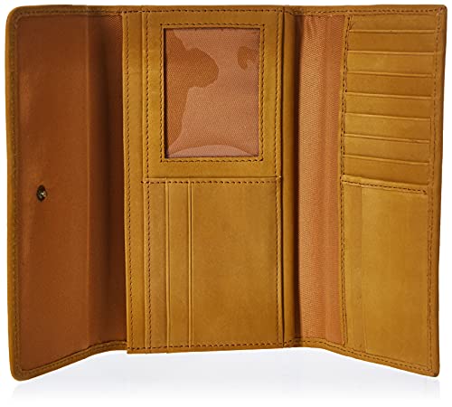 Timberland Women's RFID Leather Wallet Clutch, Wheat