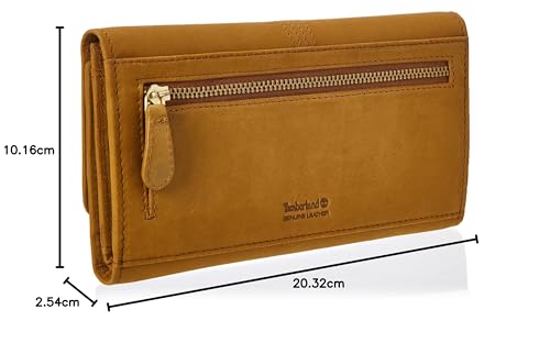 Timberland Women's RFID Leather Wallet Clutch, Wheat