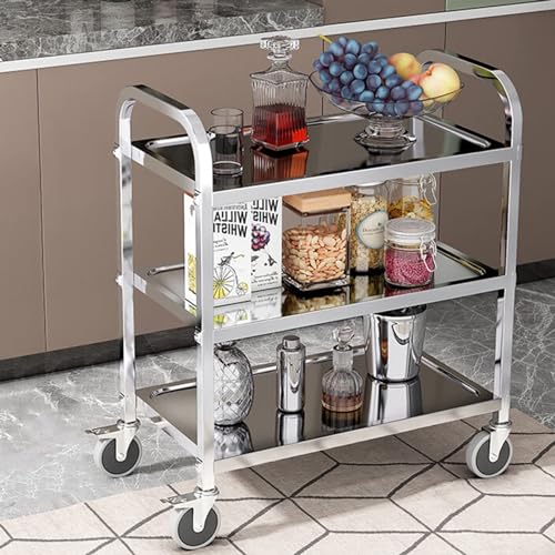 3-Tier Stainless Steel Rolling Utility Cart