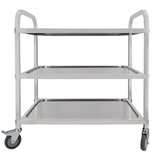 3-Tier Stainless Steel Rolling Utility Cart