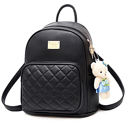 Cute Waterproof Mini Backpack Purse with Bear Doll