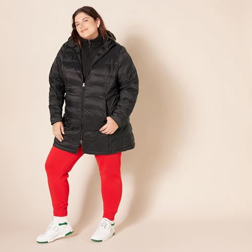 Women's Lightweight Water-Resistant Hooded Puffer Coat