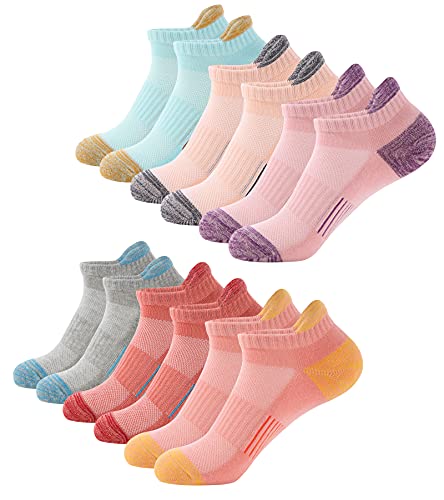BUDERMMY Women's Cushioned Sports Ankle Socks - 6 Pairs