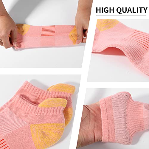 BUDERMMY Women's Cushioned Sports Ankle Socks - 6 Pairs