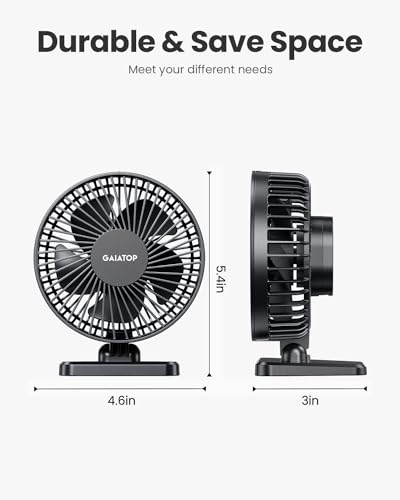 Portable Quiet USB Desk Fan with 3 Speeds