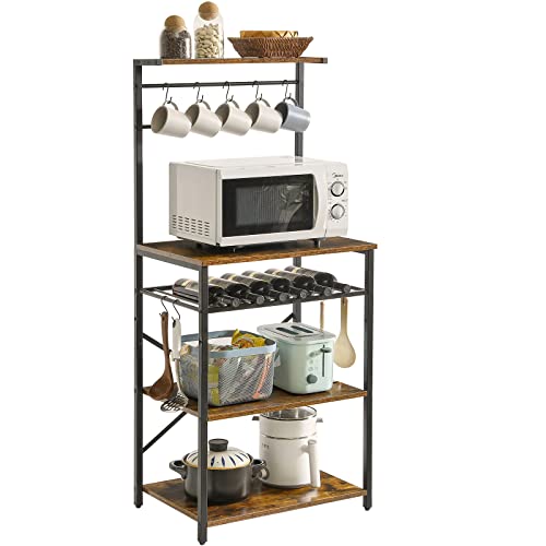 Industrial Kitchen Baker's Rack with Wine Holders