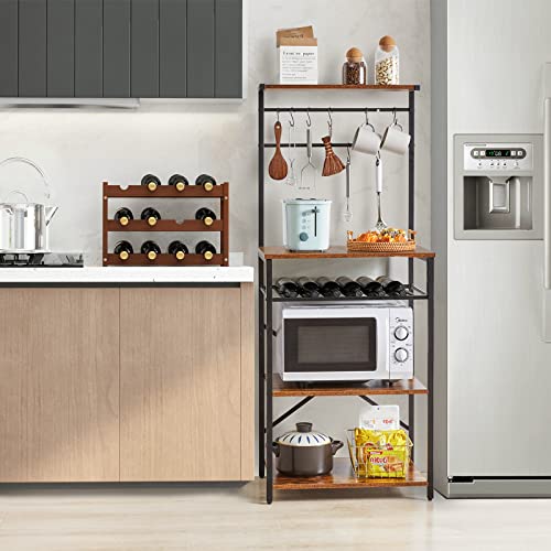 Industrial Kitchen Baker's Rack with Wine Holders