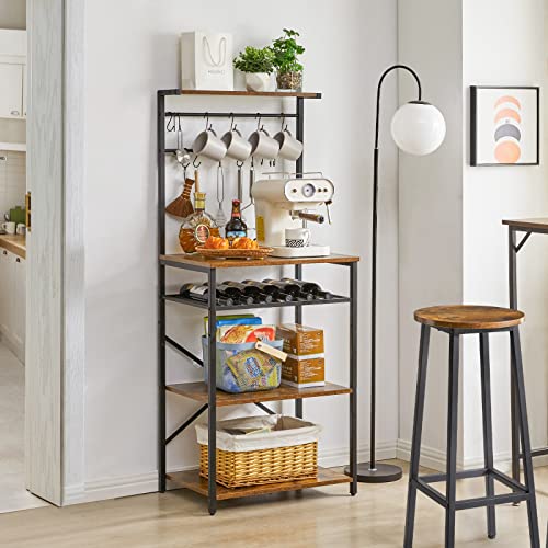 Industrial Kitchen Baker's Rack with Wine Holders
