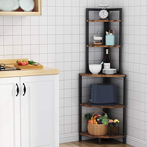 Tribesigns 5-Tier Corner Shelf Storage Rack