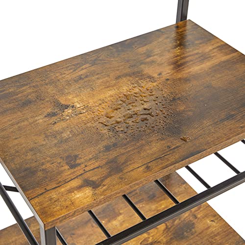 Industrial Kitchen Baker's Rack with Wine Holders