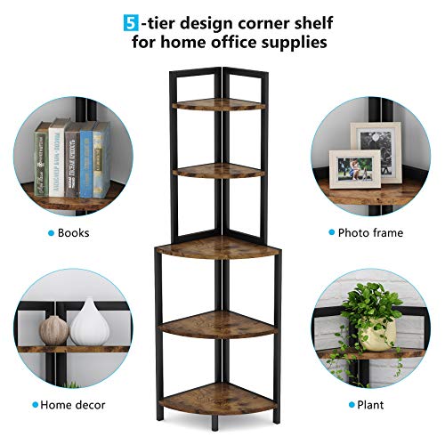 Tribesigns 5-Tier Corner Shelf Storage Rack