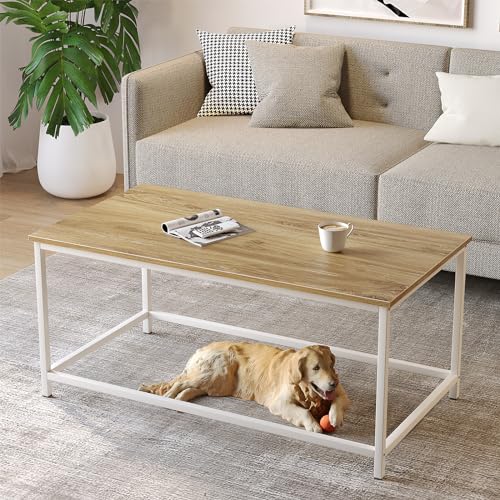 SAYGOER Modern Rectangular Coffee Table for Living Room