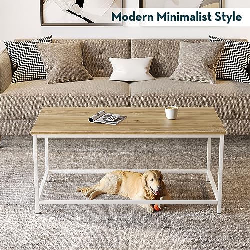 SAYGOER Modern Rectangular Coffee Table for Living Room