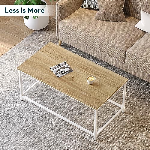 SAYGOER Modern Rectangular Coffee Table for Living Room