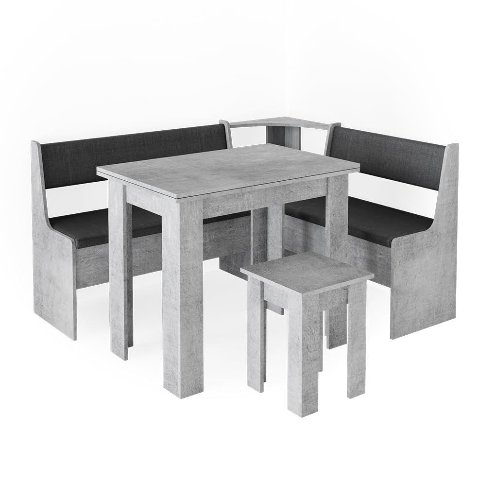 Vicco Roman Concrete Corner Bench Set, 150 x 120 cm