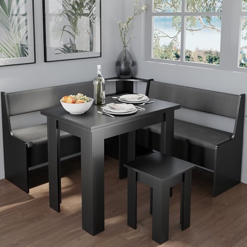 Vicco Black Corner Dining Room Bench, 106.6 cm