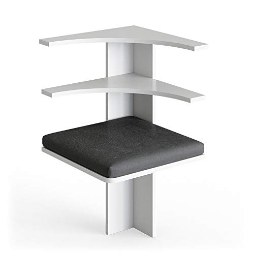 Vicco Roman Corner Dining Room Bench, White/Anthracite
