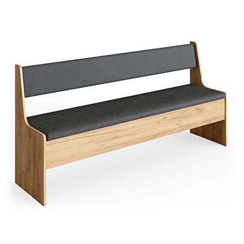 Stylish Sand/Anthracite Corner Bench for Dining Room