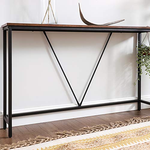 VASAGLE Slim Sofa Console Table in Rustic Brown