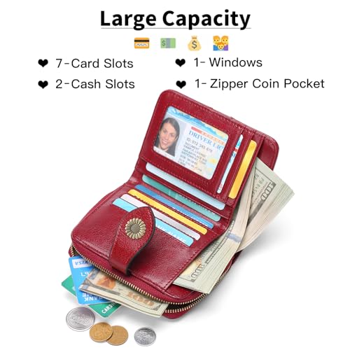 RFID Blocking Leather Wallet with Card Slots