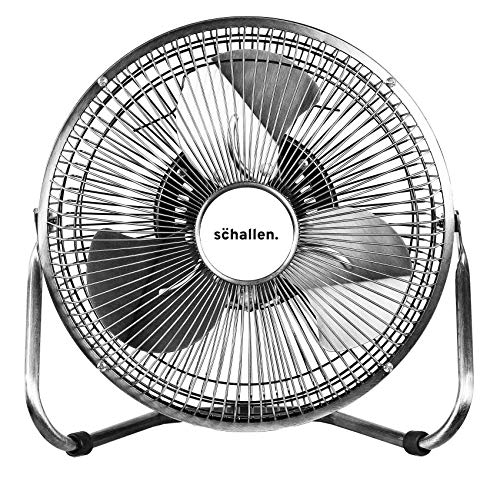 Schallen Chrome High Velocity Adjustable Floor Fan
