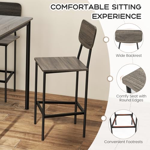 Counter Height 5-Piece Kitchen Dining Set