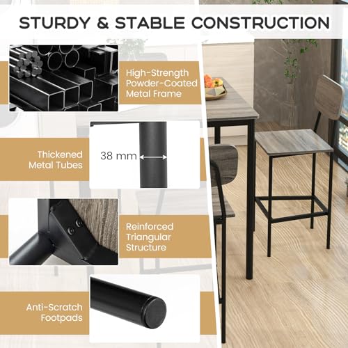 Counter Height 5-Piece Kitchen Dining Set