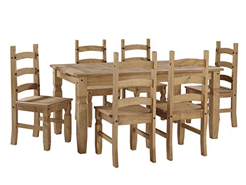 Corona Large Extending Dining Table with 6 Chairs