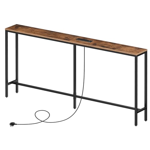 MAHANCRIS Narrow Console Table with Power Outlets