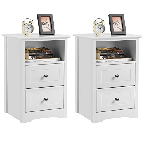 Yaheetech Set of 2 Wooden Bedside Tables