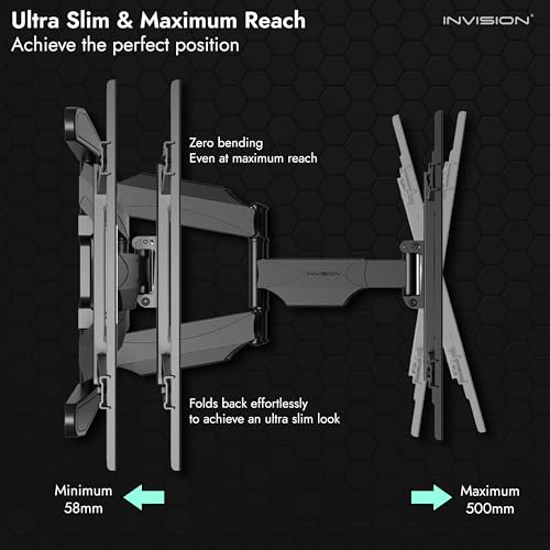 Invision Tilt & Swivel TV Wall Bracket Mount