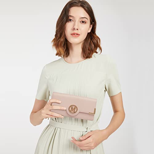 Miss Lulu Women's Long Wallet with Metal Buckle