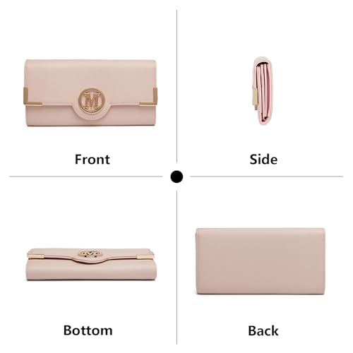 Miss Lulu Women's Long Wallet with Metal Buckle