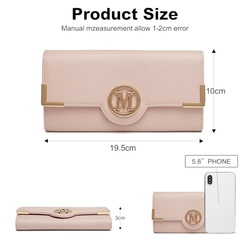 Miss Lulu Women's Long Wallet with Metal Buckle