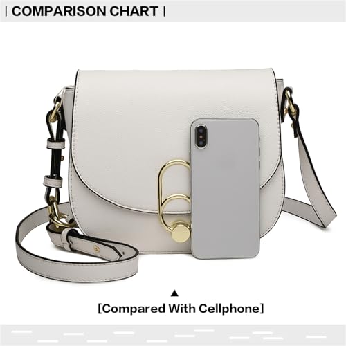 Miss Lulu Women's Tassel Crossbody Handbag (White)