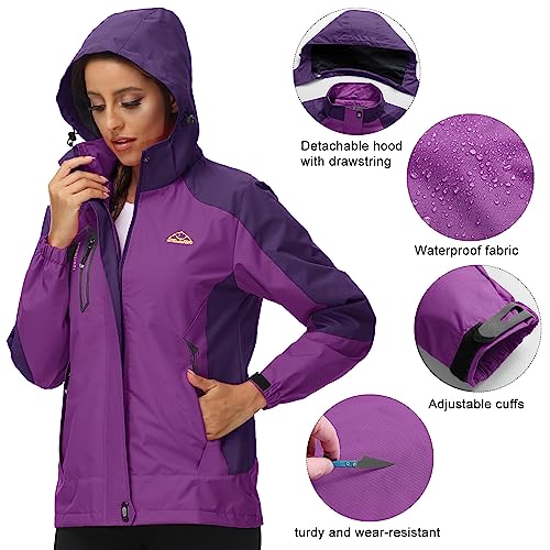 Women's Waterproof Ski Jacket - Lightweight Windbreaker