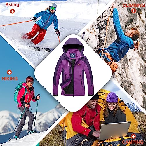 Women's Waterproof Ski Jacket - Lightweight Windbreaker