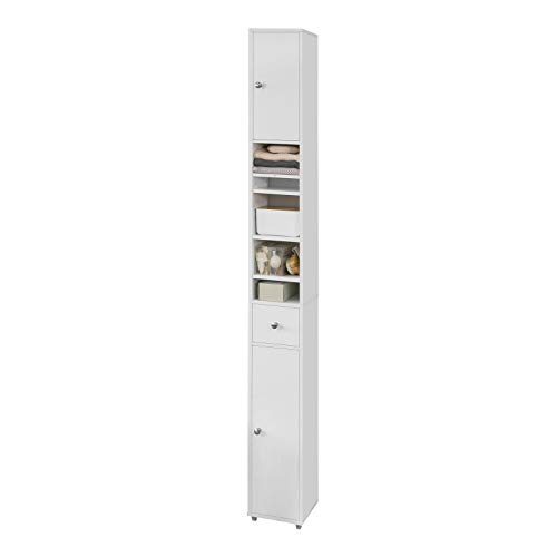 SoBuy White Tall Bathroom Storage Cabinet 180cm
