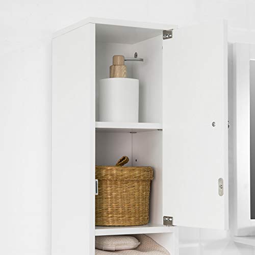 SoBuy White Tall Bathroom Storage Cabinet 180cm
