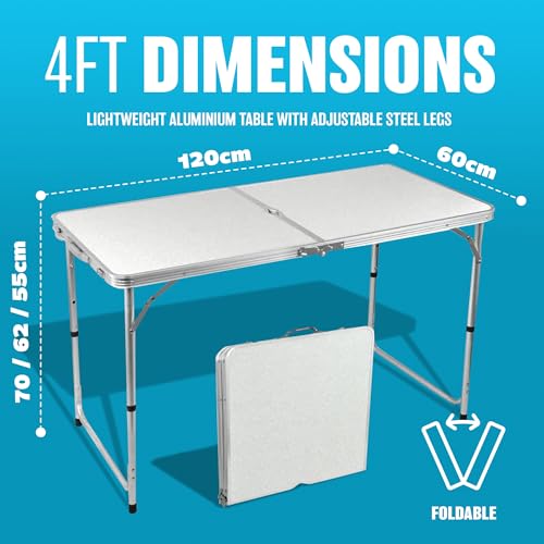 4ft Heavy Duty Folding Table for Events and Dining