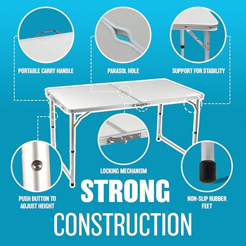 4ft Heavy Duty Folding Table for Events and Dining