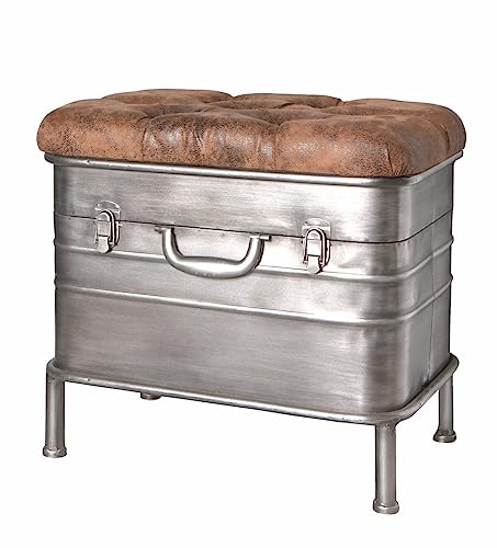 Anthracite-Brown Metal Bench - HAKU Möbel