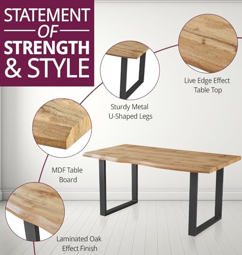 Cullompton Live Edge Dining Table & Bench Set