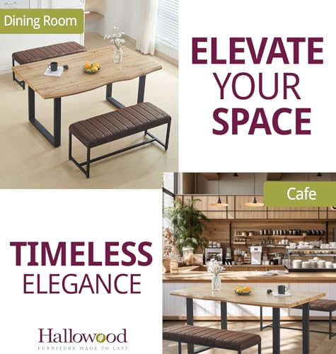 Cullompton Live Edge Dining Table & Bench Set