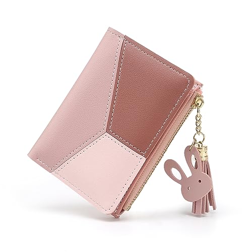 Tassel Pink PU Leather Wallet for Women